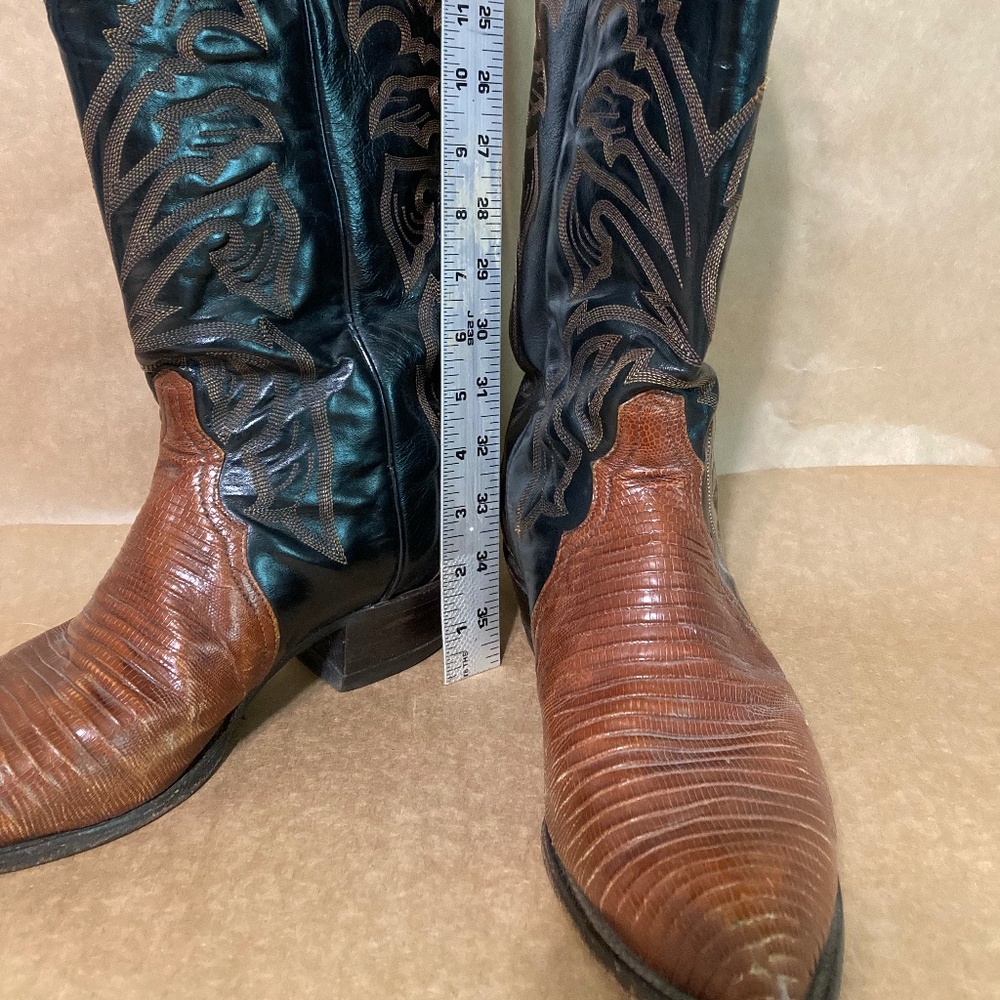 Tony Lama Lizard Brown and Black